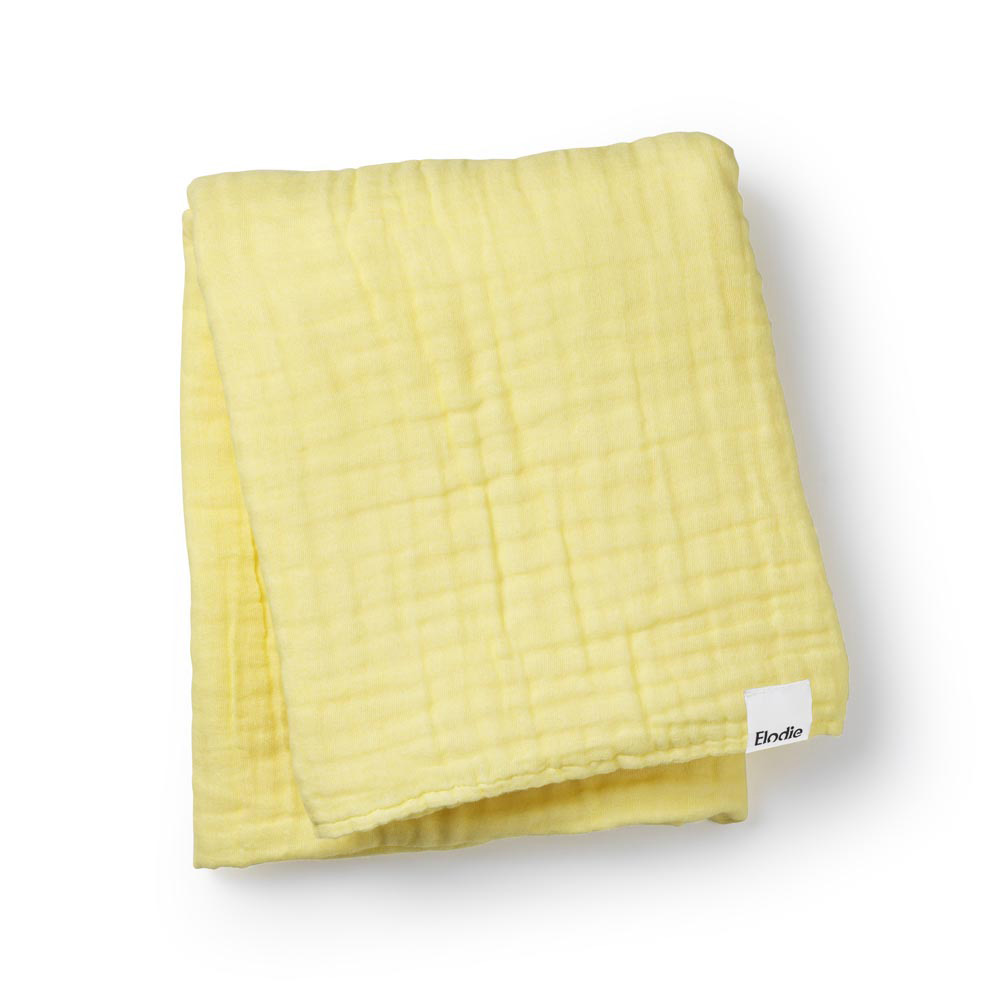 Elodie ryppyinen peitto - Sunny Day Yellow