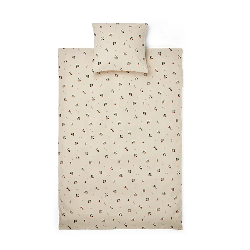 Liewood Carmen Baby Printed Bedding 70x100 cm Peach / Sea shell