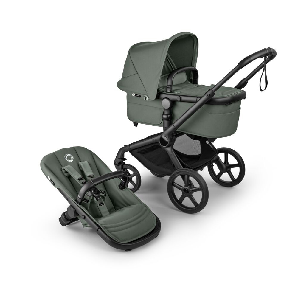 Bugaboo Fox 5 Renew -rattaat, musta/metsänvihreä