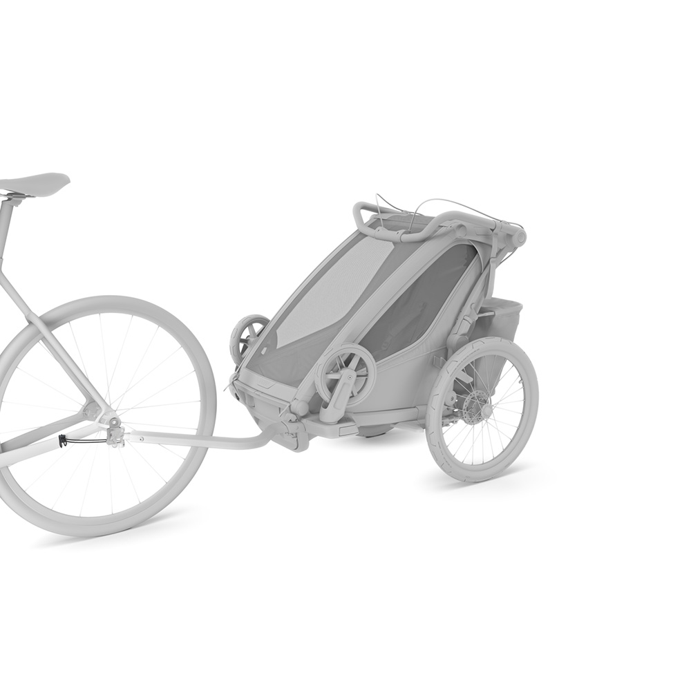 Thule ezHitch-akselin kiinnityslevy Chariot-polkupyöräperävaunuun