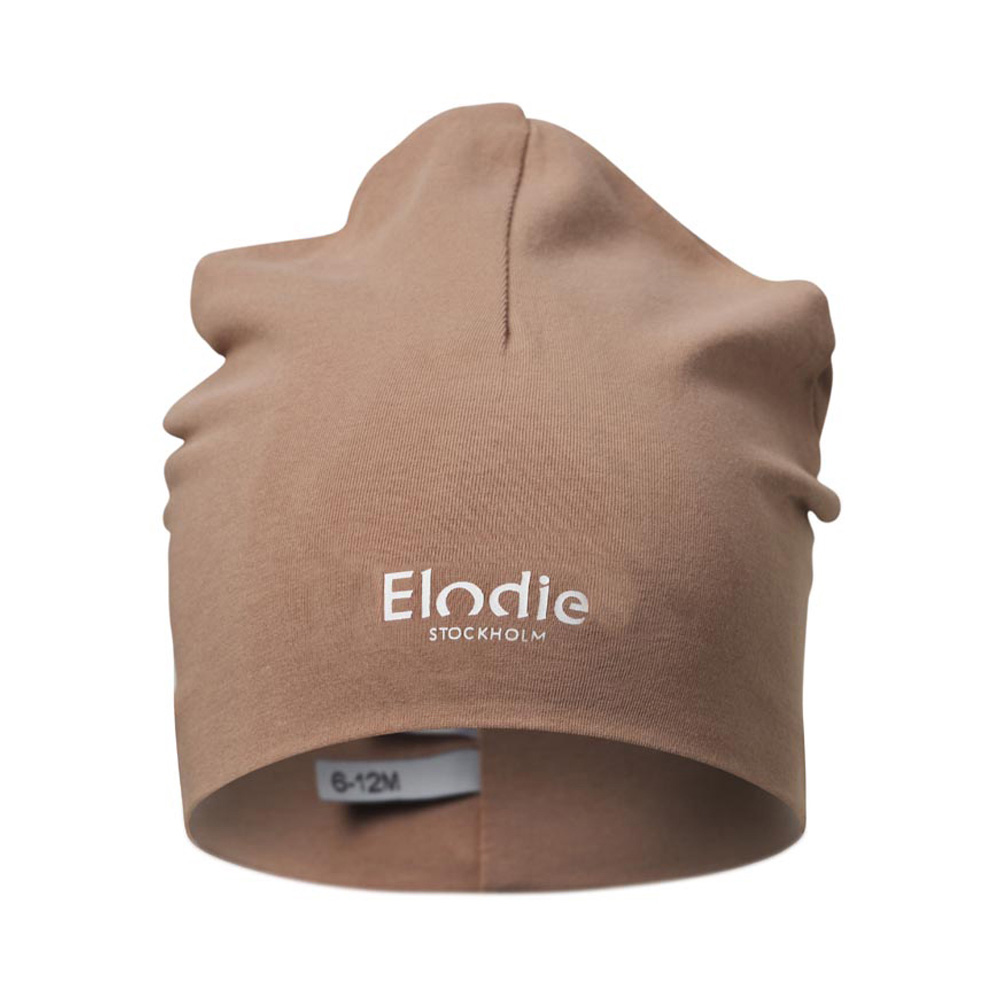 Elodie Cotton Hat Logo- Soft Terracotta 0-6m