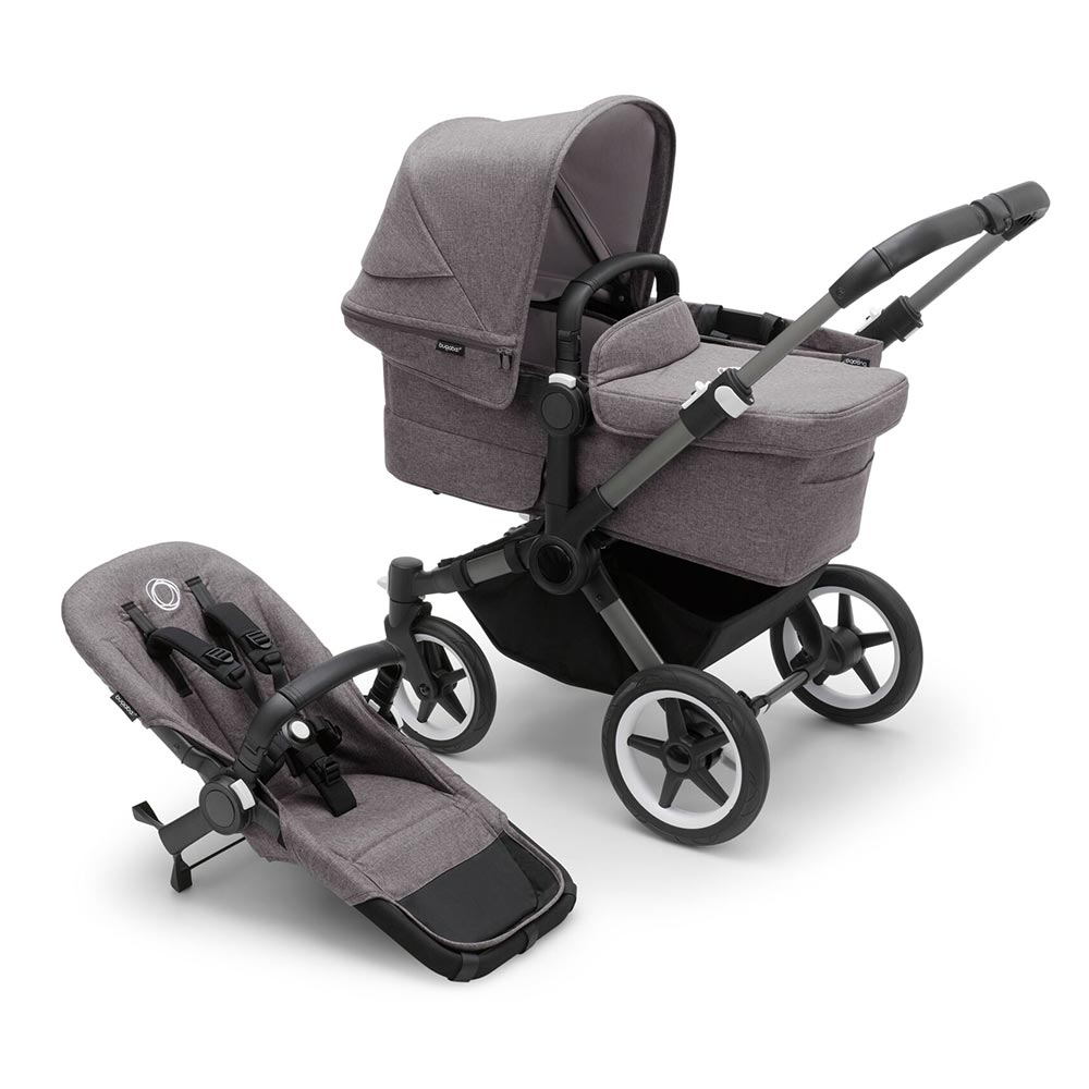 Bugaboo Donkey 5 Lastenrattaat Mono Graphite/Grey Melange (grafiitti/harmaa)
