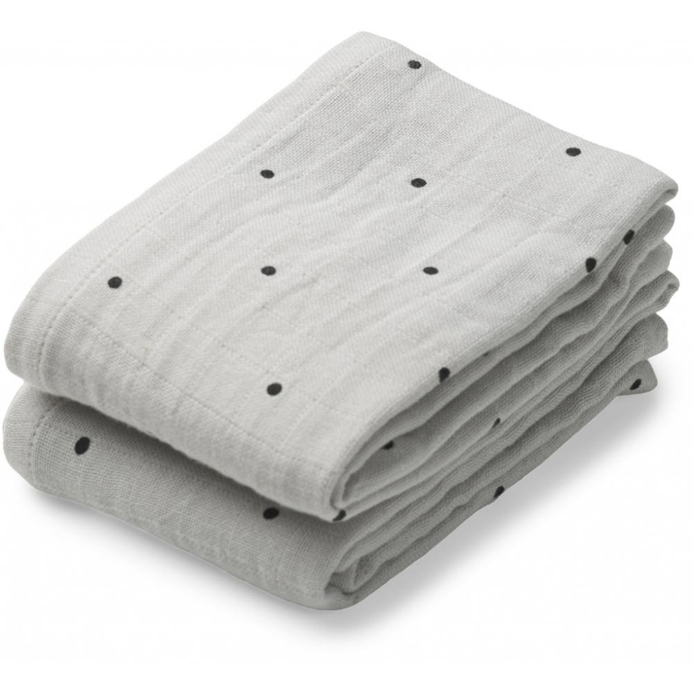 Liewood Lewis musliinipeitto 2-p Classic dot dumbo harmaa