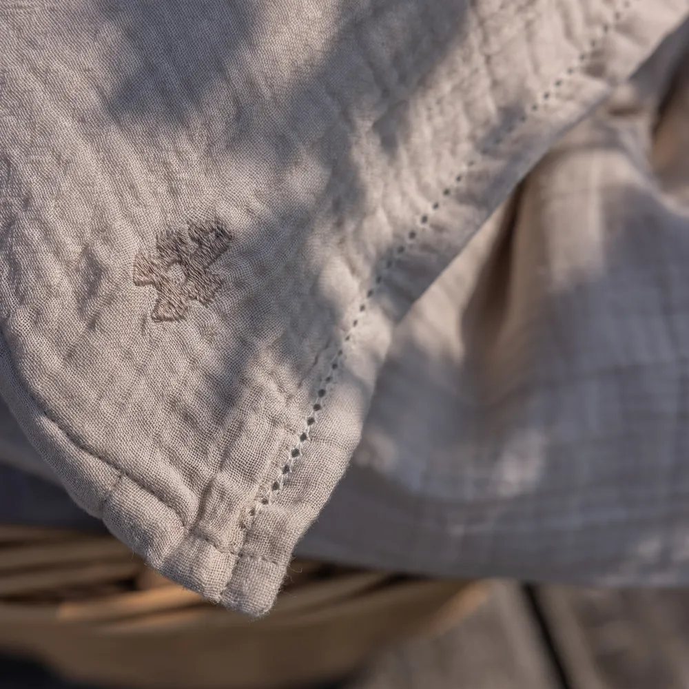Sebra Juniorin pussilakanasetti musliini seabreeze beige