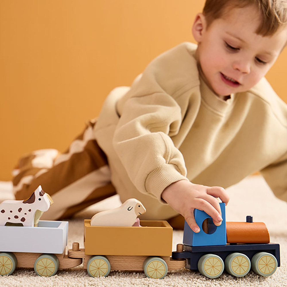 Kids Concept Juna maatilan eläimillä