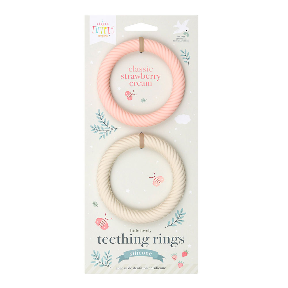 A Little Lovely Company silikoni teether Classic Strawberry Cream (mansikkakerma)