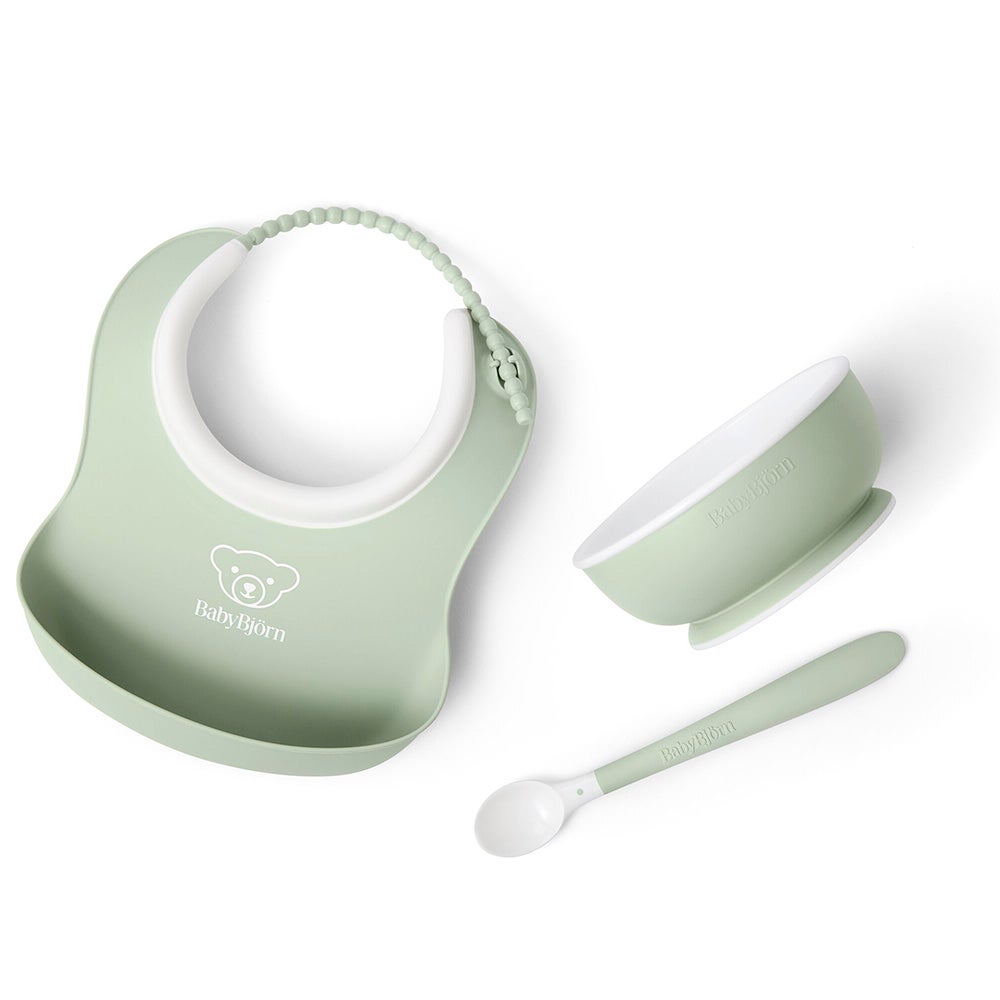 Babybjörn lasten illallissarja 3 kpl Powder Green