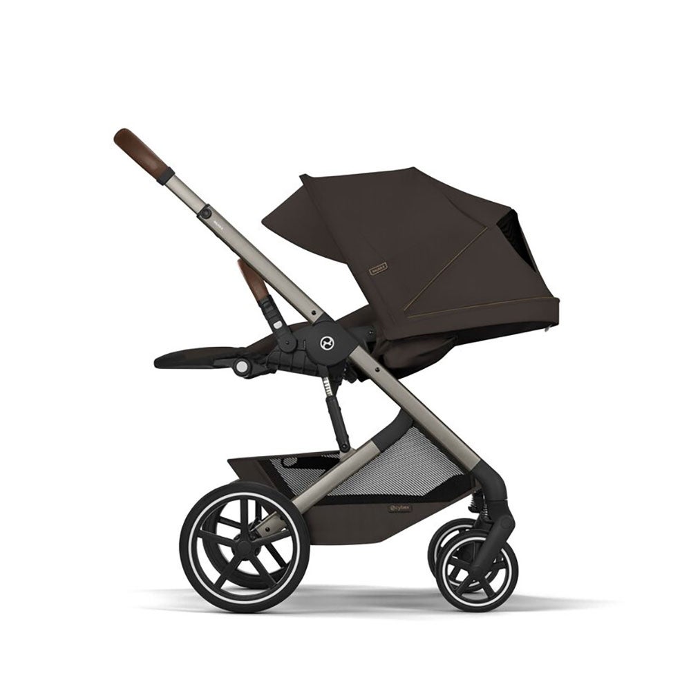 Cybex Balios S Lux TPE, sis. kokoontaitettavan vaunukopan Chocolate Brown