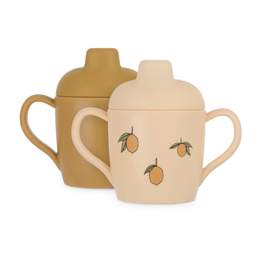 Konges Sløjd 2 Pack Sippy Cup Lemon-One Size