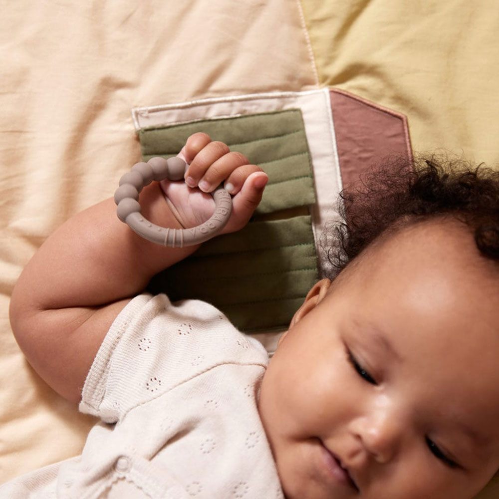 Filibabba Silikoni Teether 2-pack Lämmin harmaa/hunaja kultainen