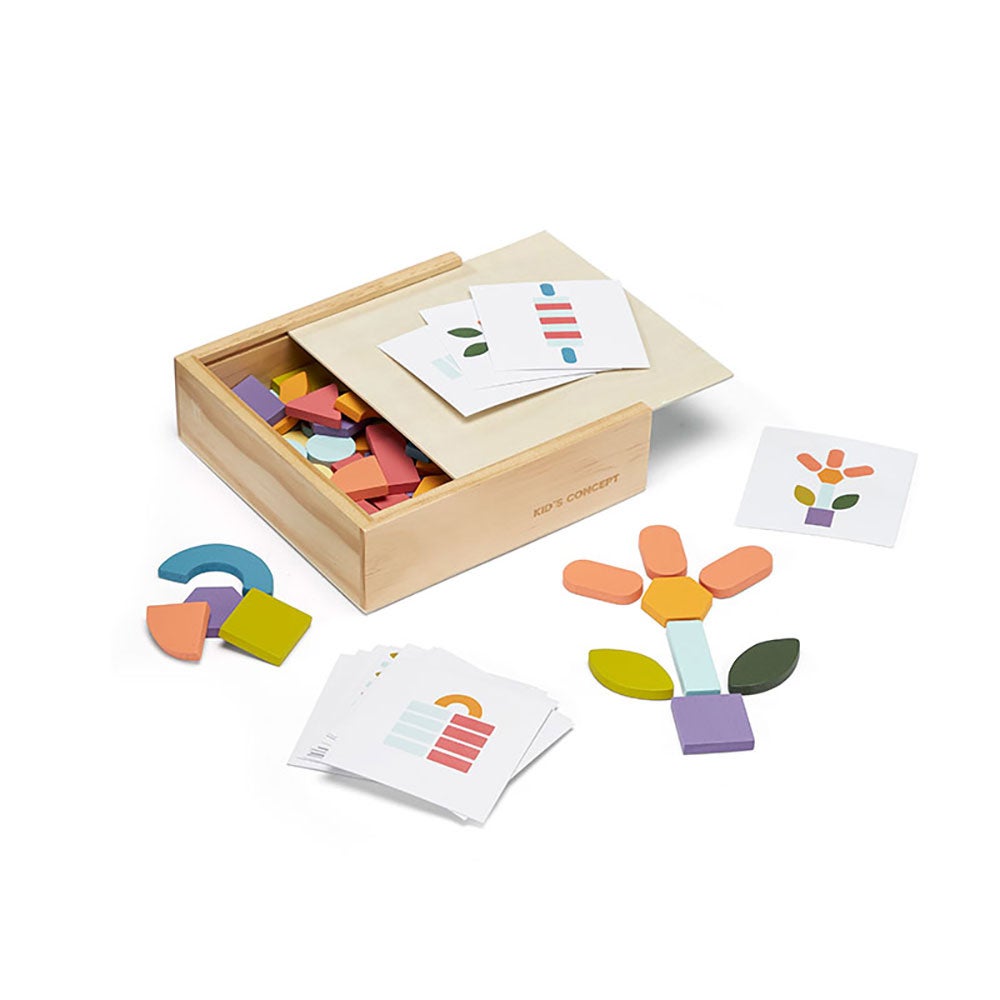 Lapset käsite Puzzle laatikko mosaiikki