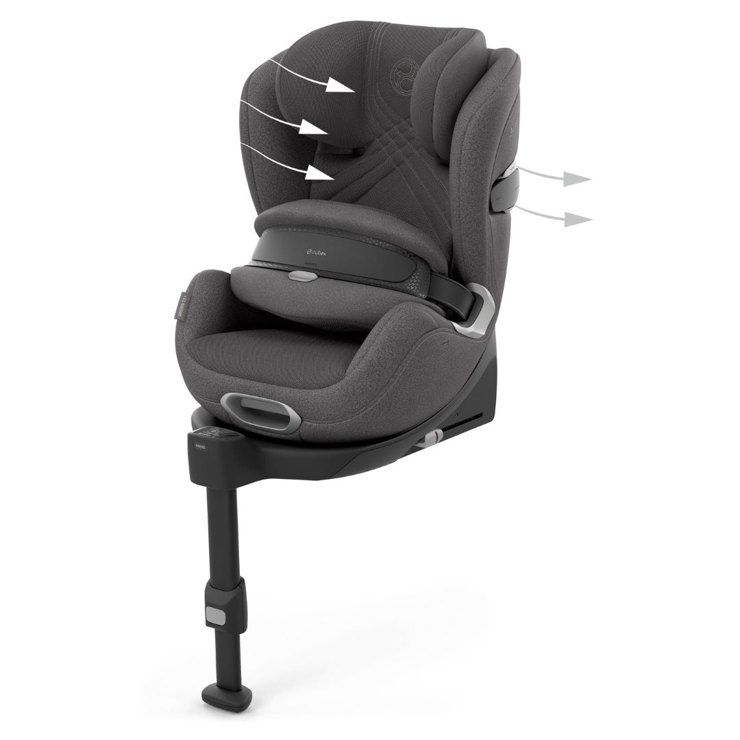 Cybex Anoris T2 turvaistuin, jossa on turvatyyny i-size Plus Mirage Harmaa 
