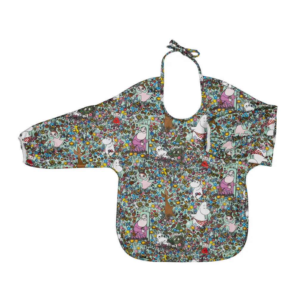 Rätt Start Moomin Meadow ruokalappu hihalla