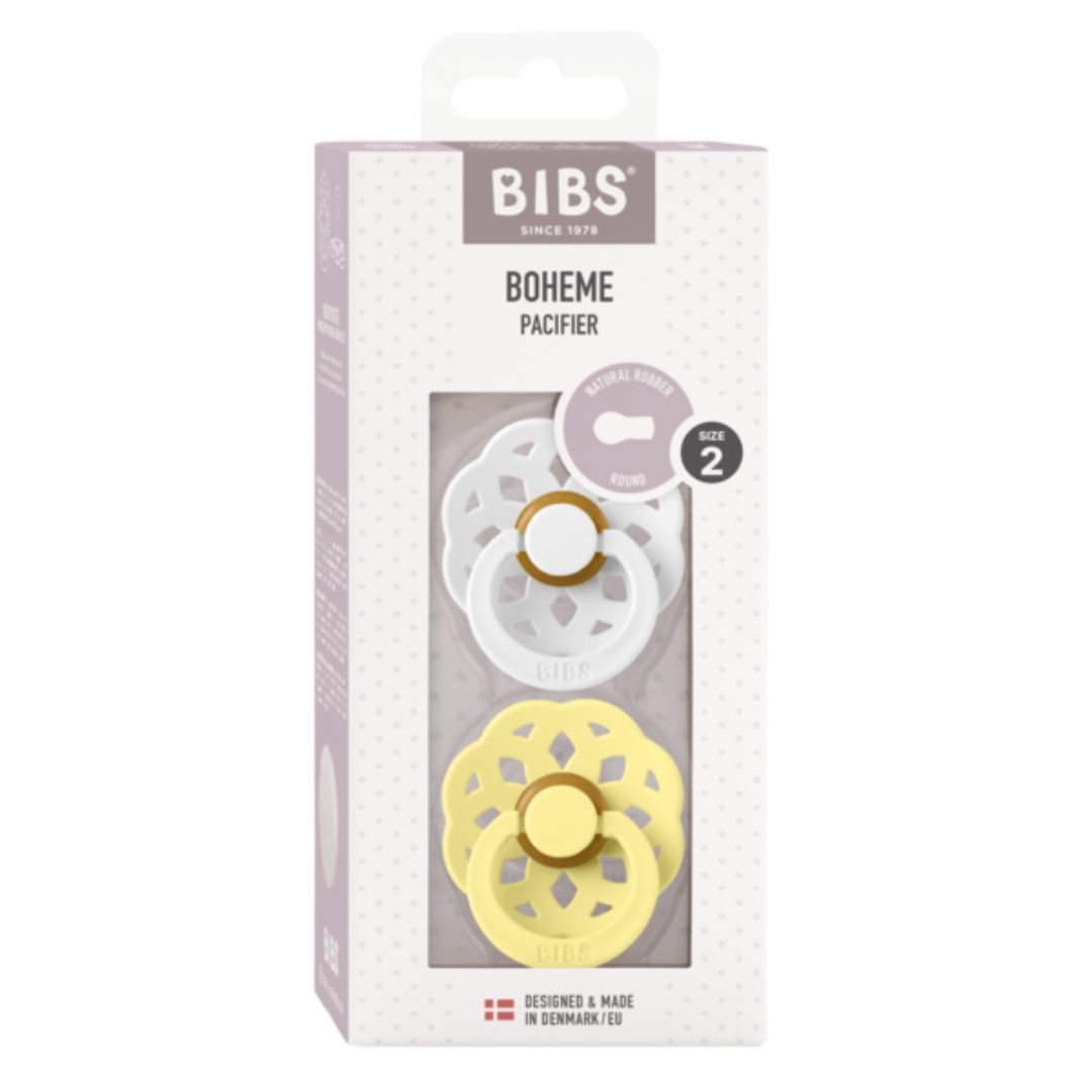 BIBS pöytäliina Boheme 2-pack 6-18m Valkoinen/ Sunshine