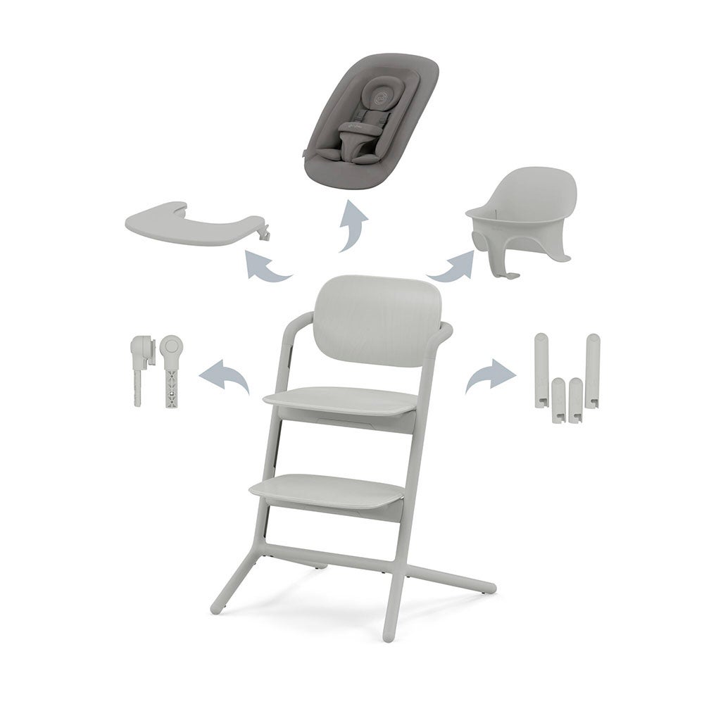Cybex LEMO syöttötuoli 4in1 mokkanahkainen harmaa 
