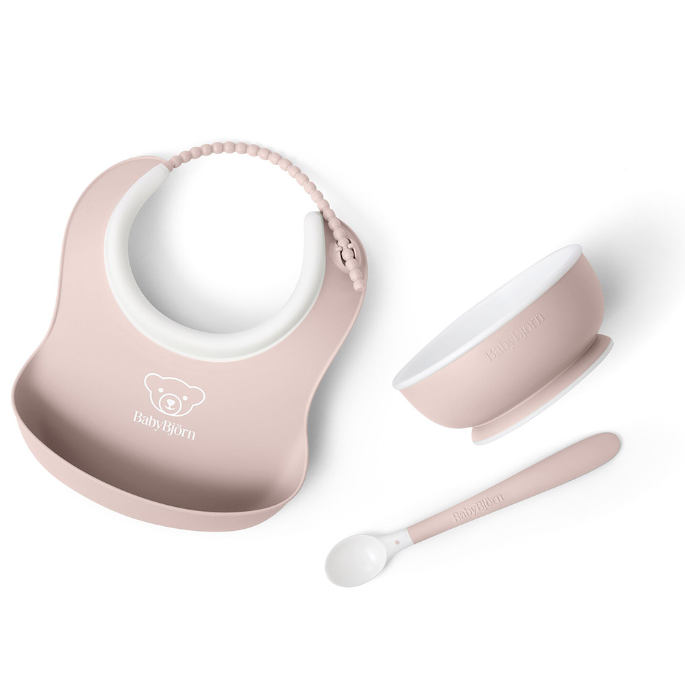 BabyBjörn lasten illallissarja 3 kpl Powder Pink