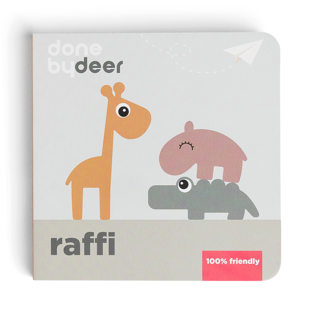 Done by Deer Board book Ystävyys Raffi Colour mix