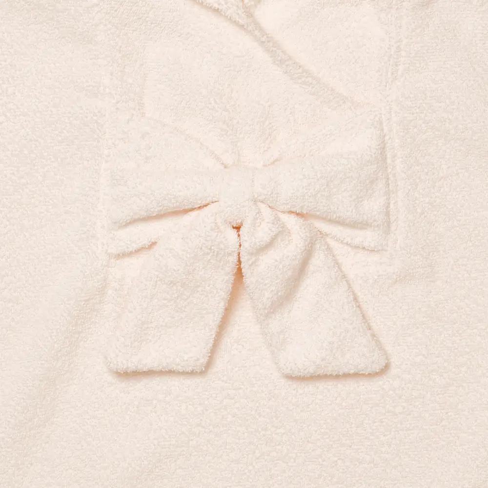 Elodie-kylpyponcho, kermanvalkoinen