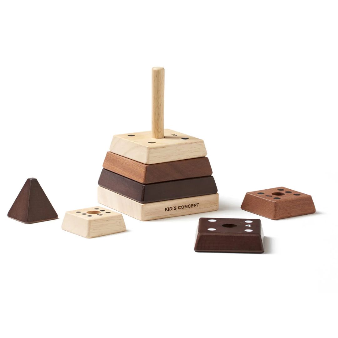 Kids Concept Plocktorn pyramidi luonnollinen NEO