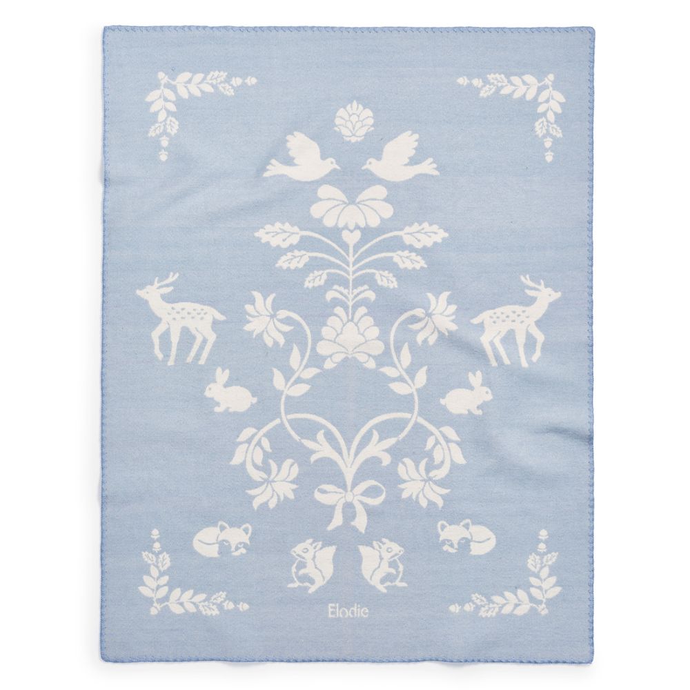Elodie Details Jacquard-peitto Blueberry Blue