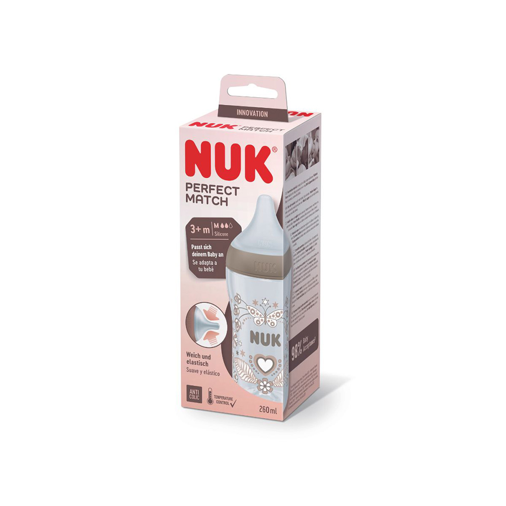  NUK Perfect Match tuttipullo 260 ml - Sydän