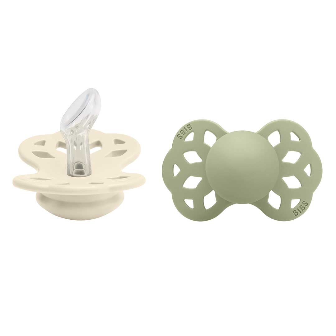 BIBS nukke 2-pack infinity norsunluu/salvia 0-6m