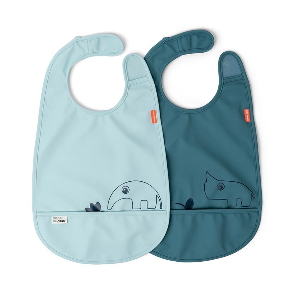 Done by Deer ruokalappu 2-pack Deer friends Sininen