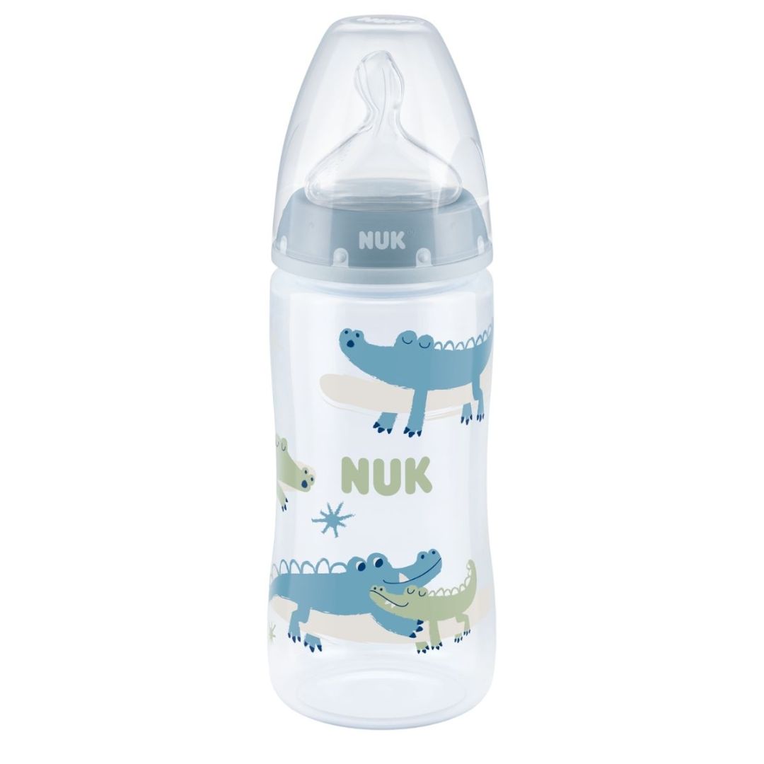 NUK First Choice+ tuttipullo Flow Control 300 ml sininen