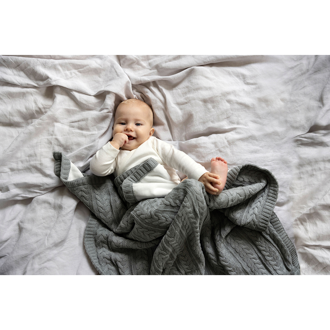 Vinter & Bloom puuvillahuopa Cuddly EKO Misty Grey Cuddly EKO Misty Grey