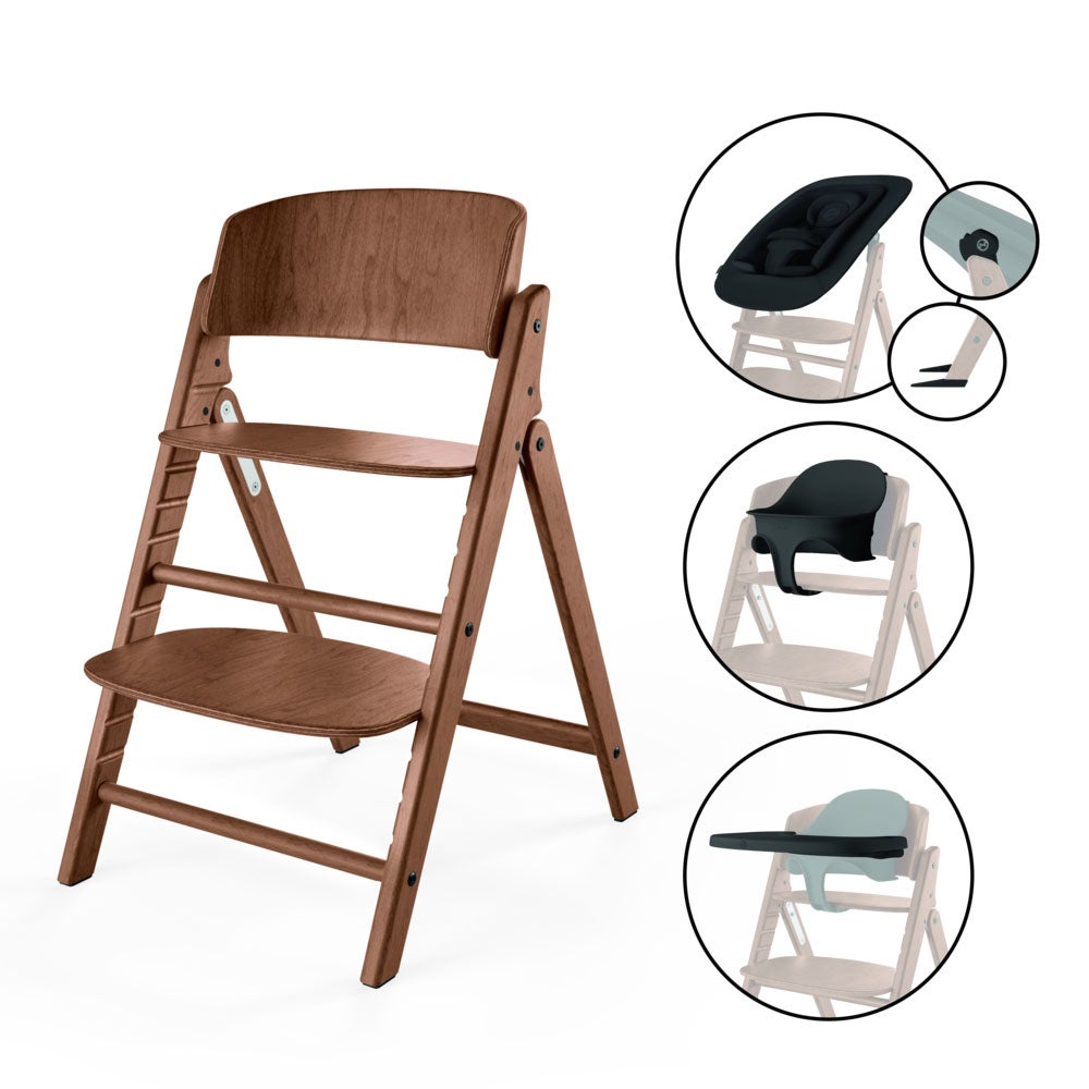 Cybex Click & Fold Ruokailutuoli 4-in-1 All Natural Dark