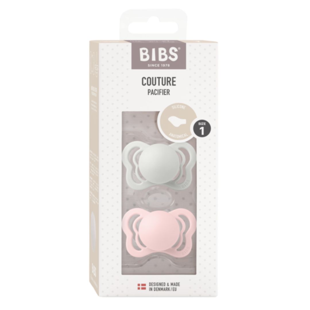 BIBS tutti Couture 2-pack silikoni 0-6m Haze/Blossom (Haze/Kukka)