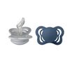 BIBS tutti Couture 2-pack silikonia 0-6m Cloud/Steel Blue (pilvi/teräs sininen)