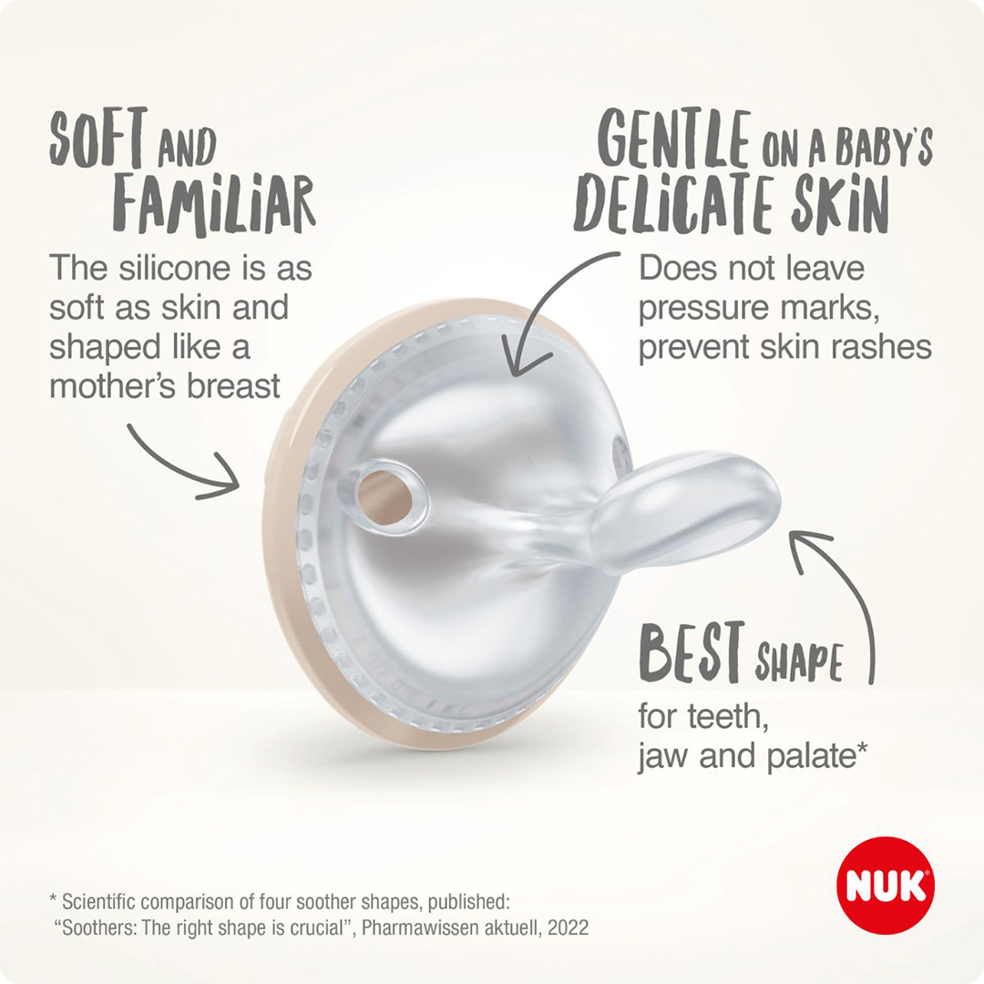 NUK tutti Mommyfeel silikoni sekavärinen 0-9 m