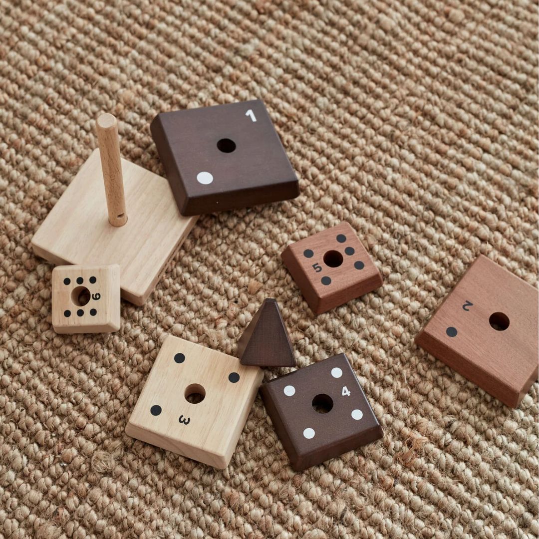 Kids Concept Plocktorn pyramidi luonnollinen NEO