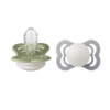 BIBS Supreme 2 PACK silikoni koko 1 Sage GLOW/Cloud GLOW