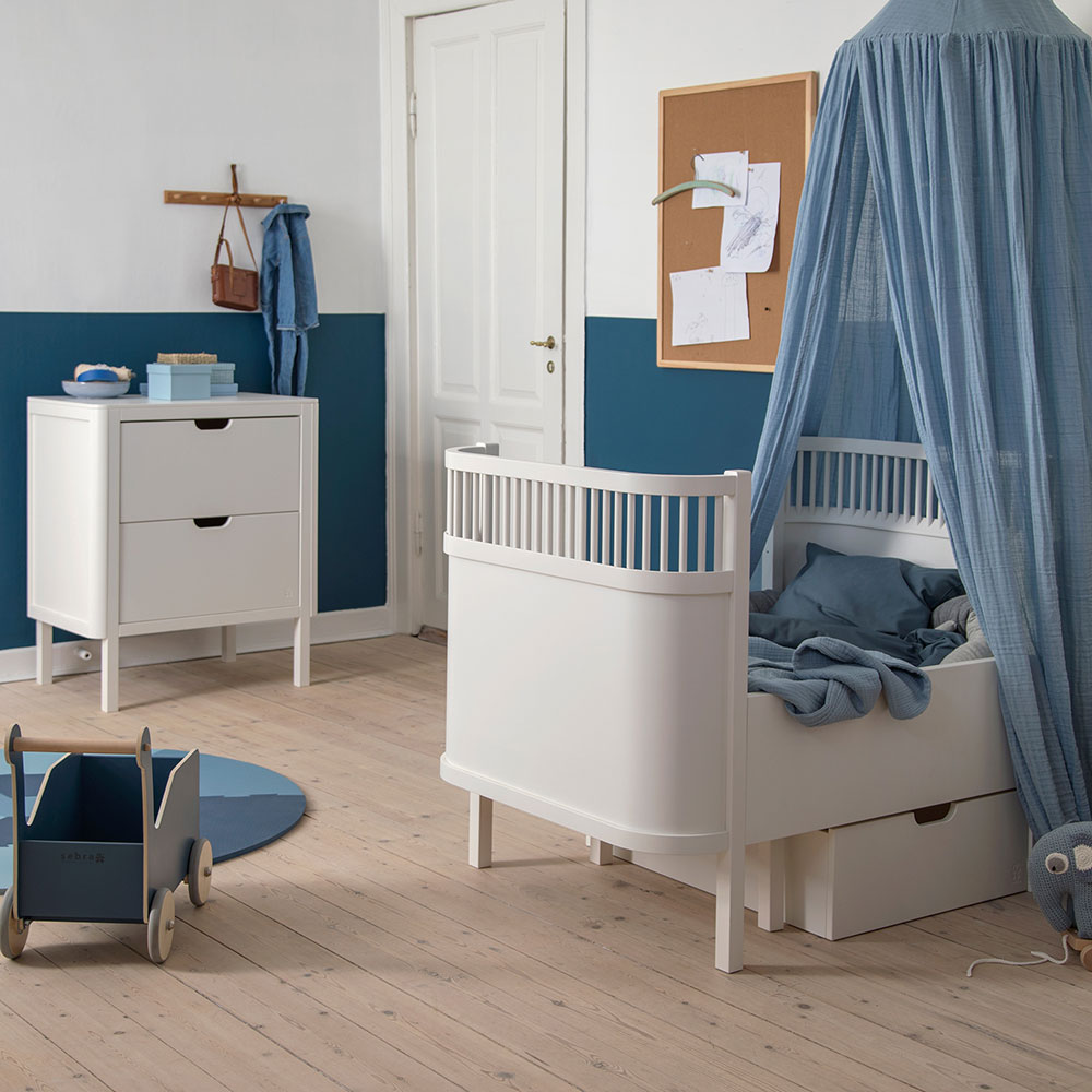 Sebra Baby & Junior Grow Bed Classic Valkoinen