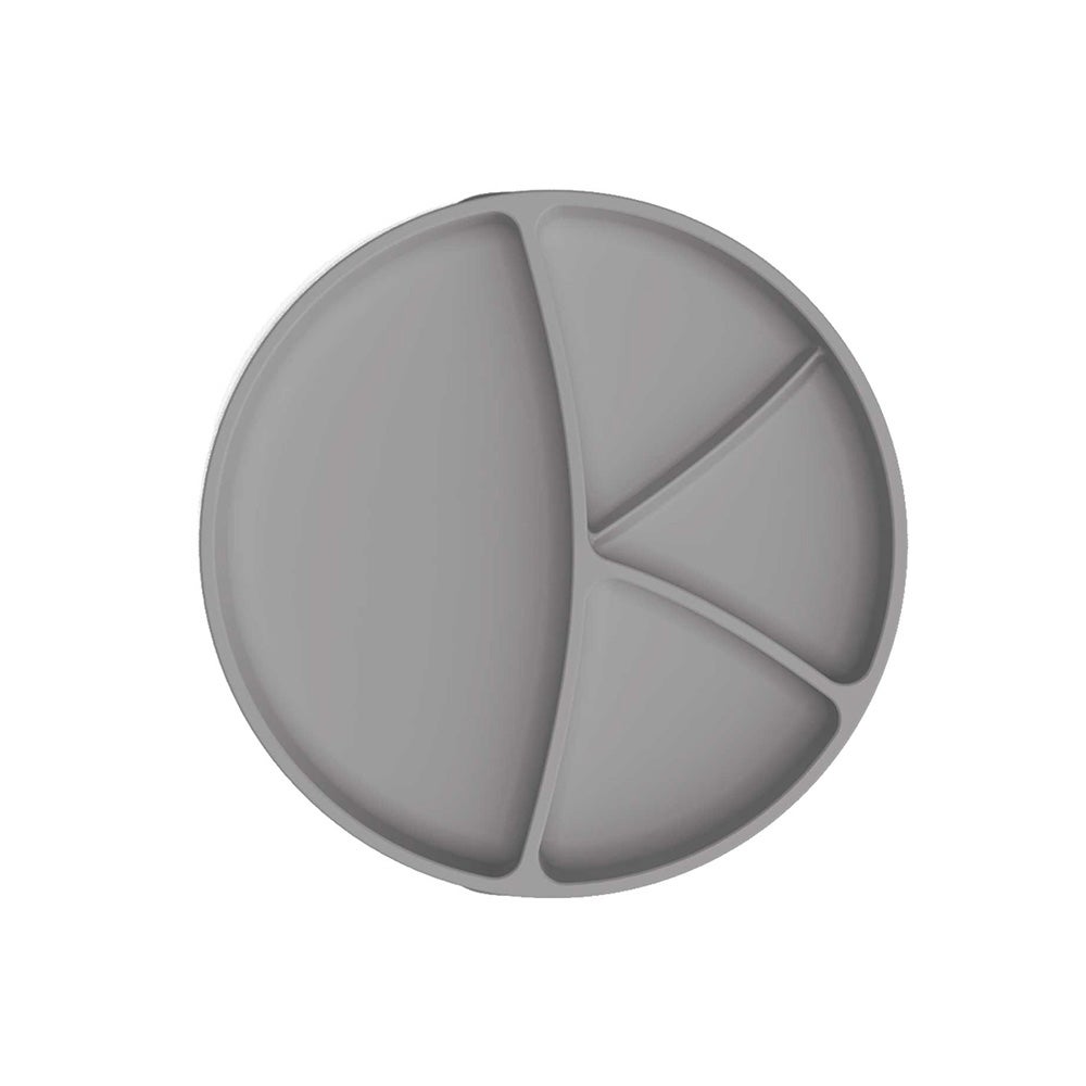 Everyday Baby silikonilautanen imukupilla Quiet Grey