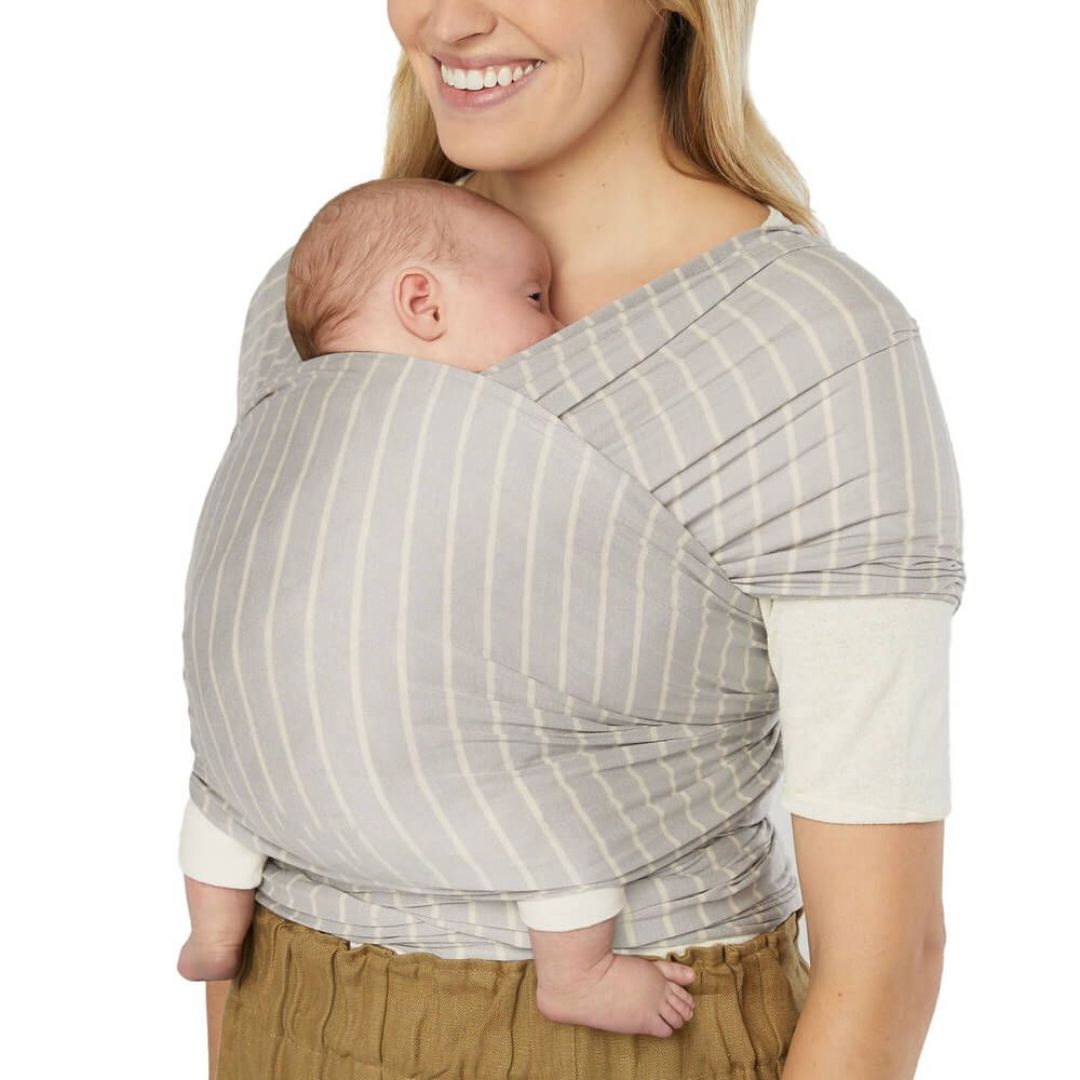 Ergobaby Aura Wrap vauvan kääre harmaat raidat