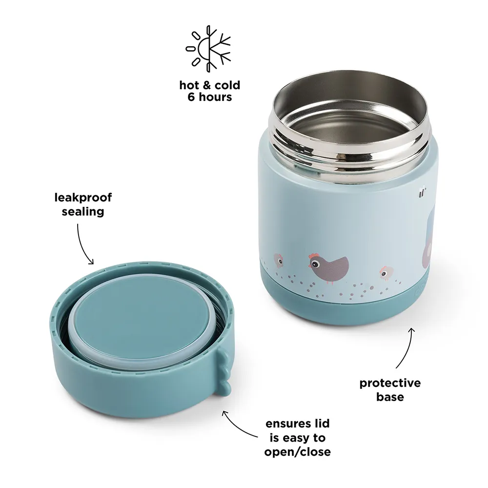 Done by Deer ruokatermos Tiny Farm Blue 300 ml