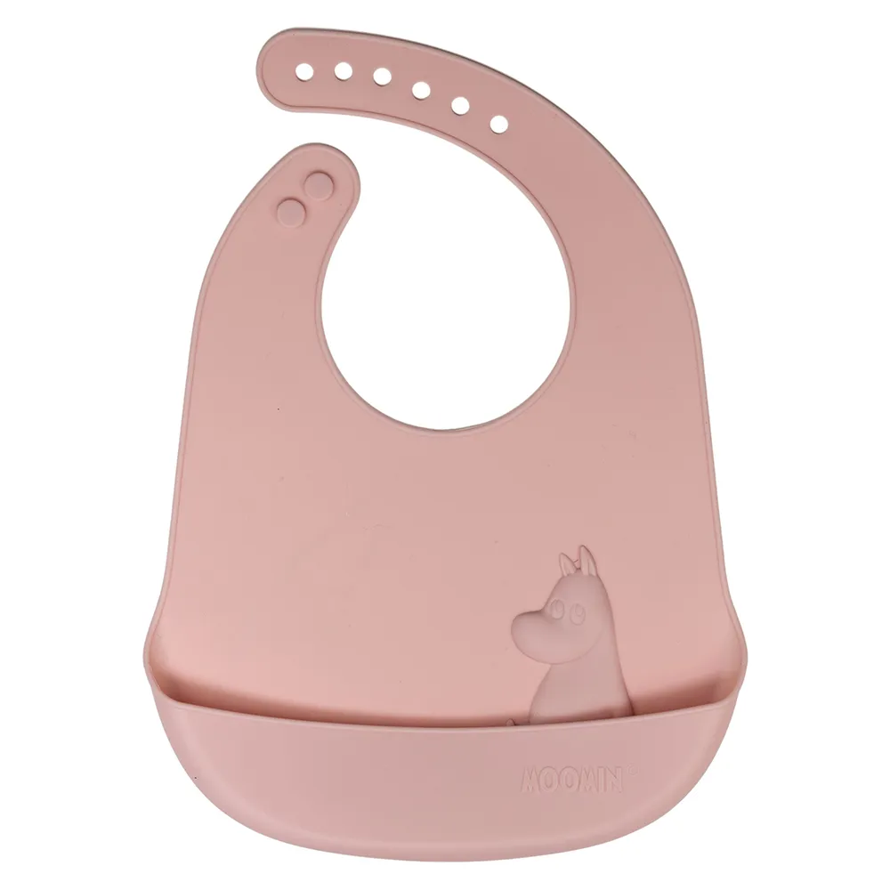 Rätt Start Mumin Silikoni ruokalappu Rosehip Pink