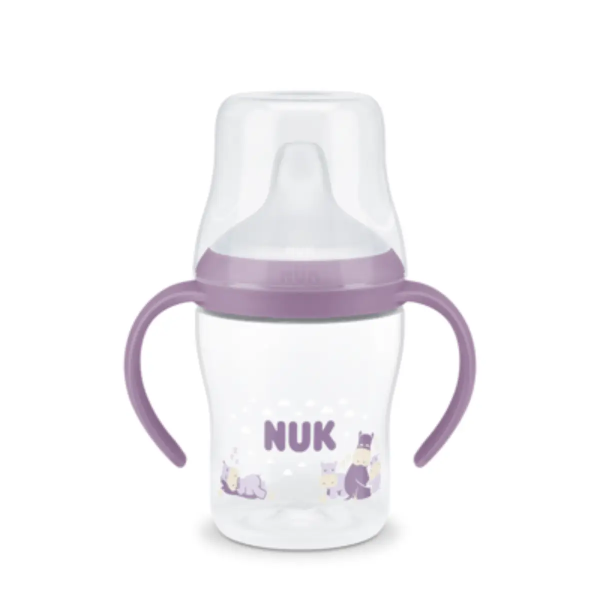 NUK Perfect Match -tuttipullo kahvoilla, 150 ml, virtahepo, 6 kk+