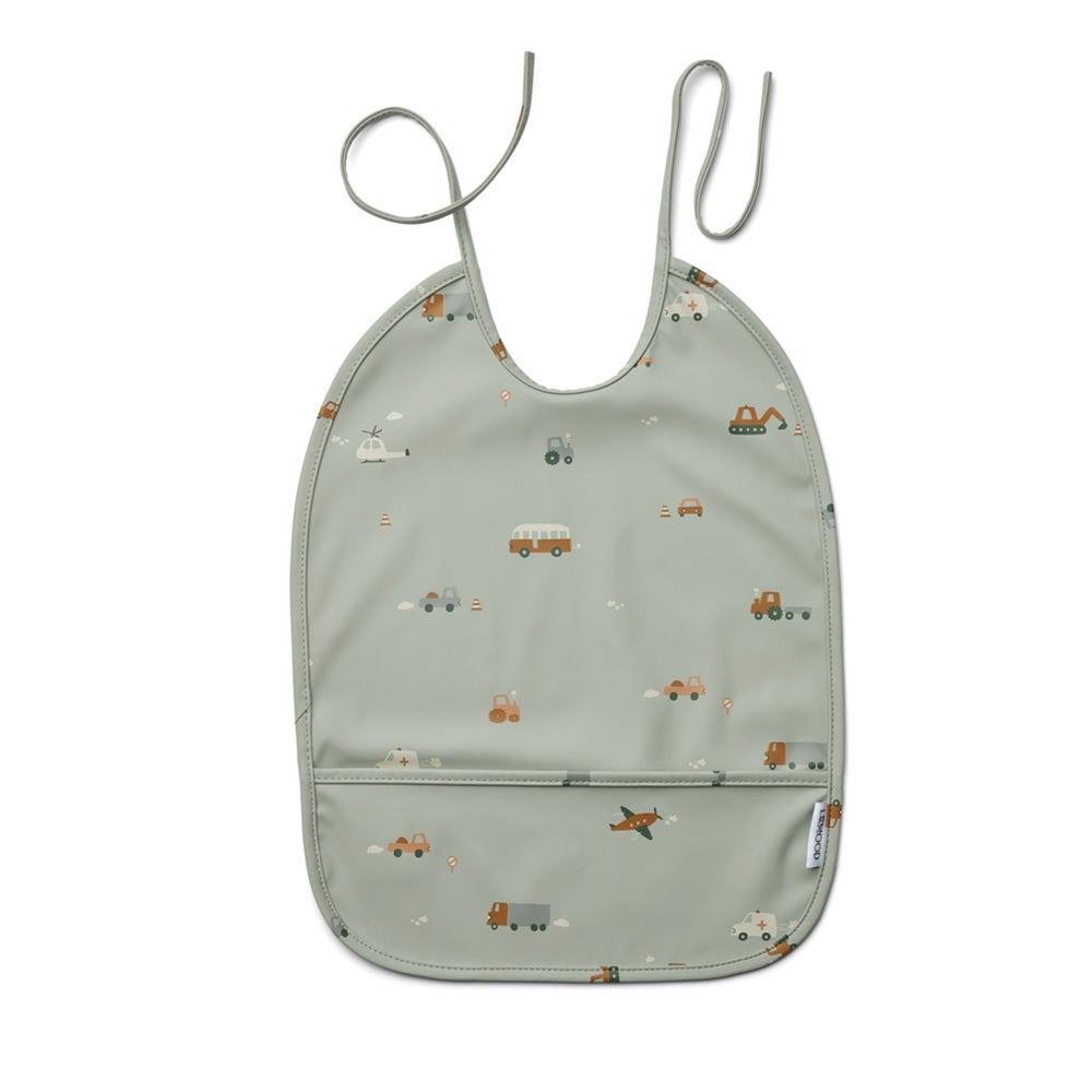 Liewood Lai bib Vehicles/dove blue mix 9873
