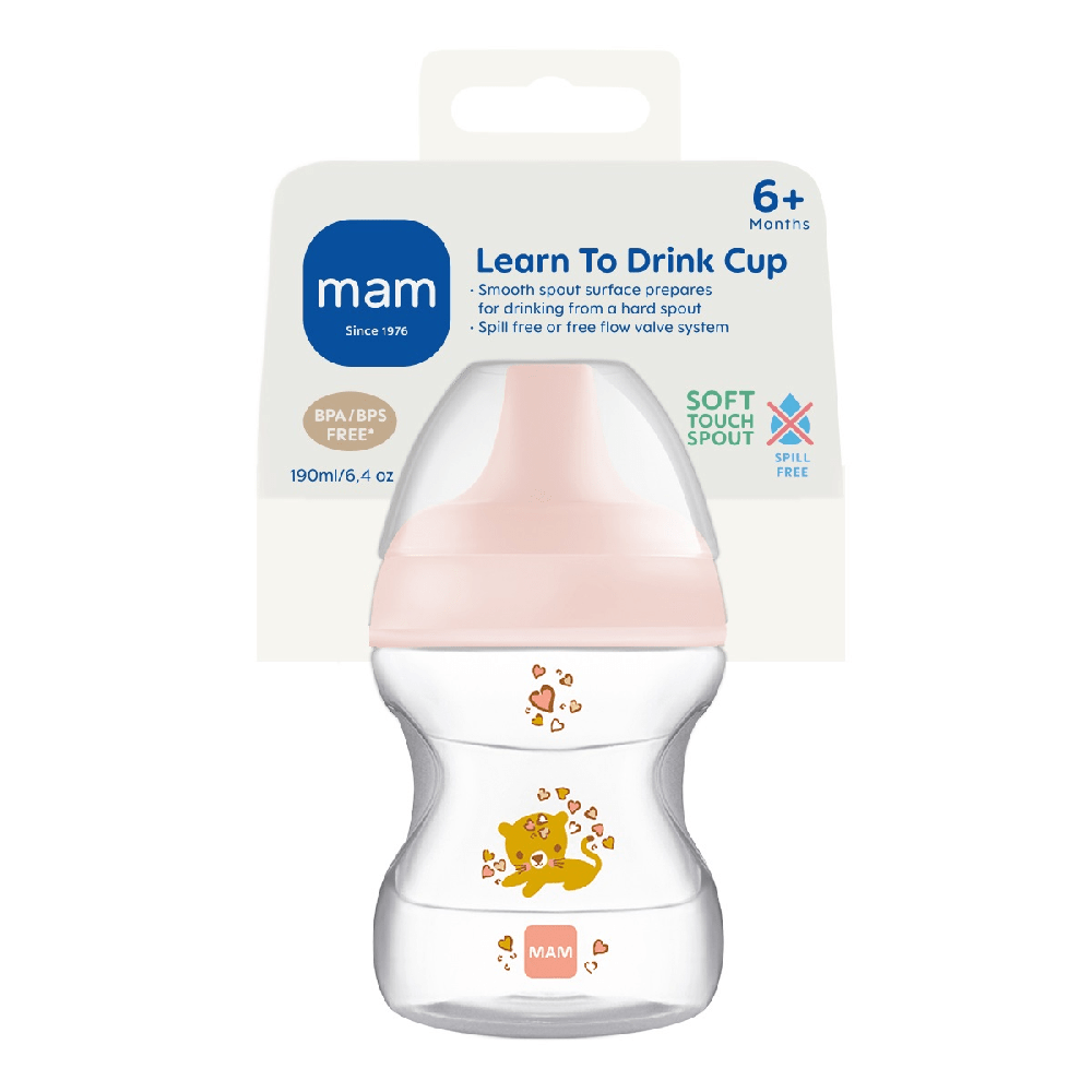 MAM Learn To Drink Cup 190ml 1p vaaleanpunainen
