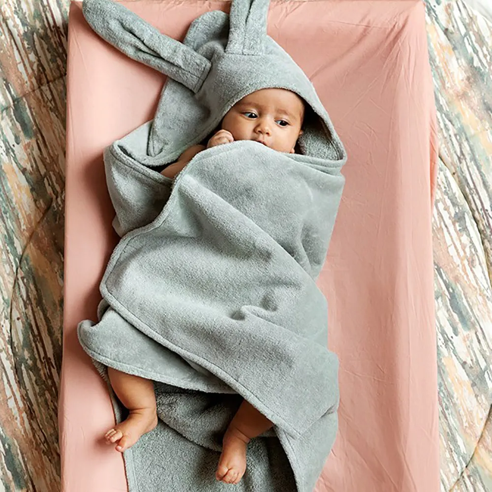 Elodie Huppupyyhe Mineral Green Bunny