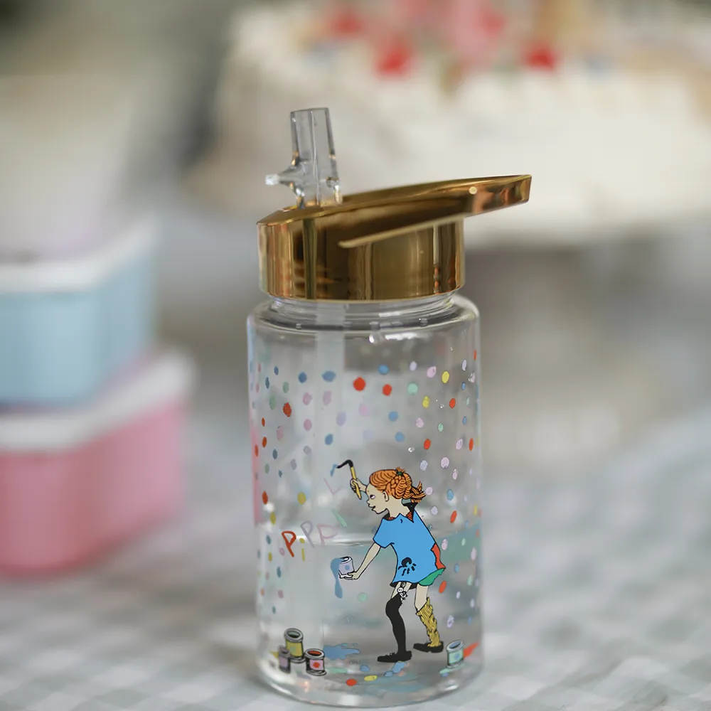 Rätt Start Pippi syntymäpäivä Muovinen vesipullo kulta