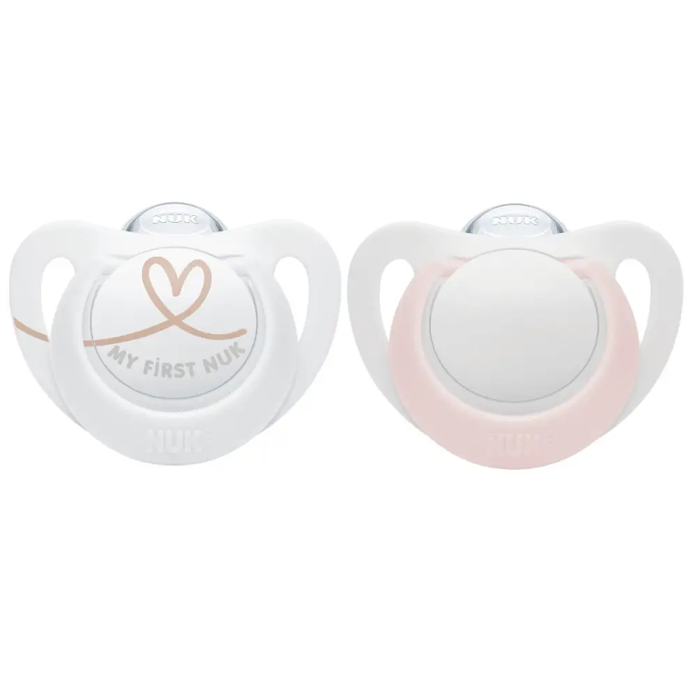 NUK Star silikonitutti 0-6 kk Vaaleanpunainen