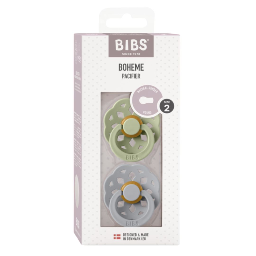 BIBS pöytäliina Boheme 2-pack 6-18m Sage/Cloud