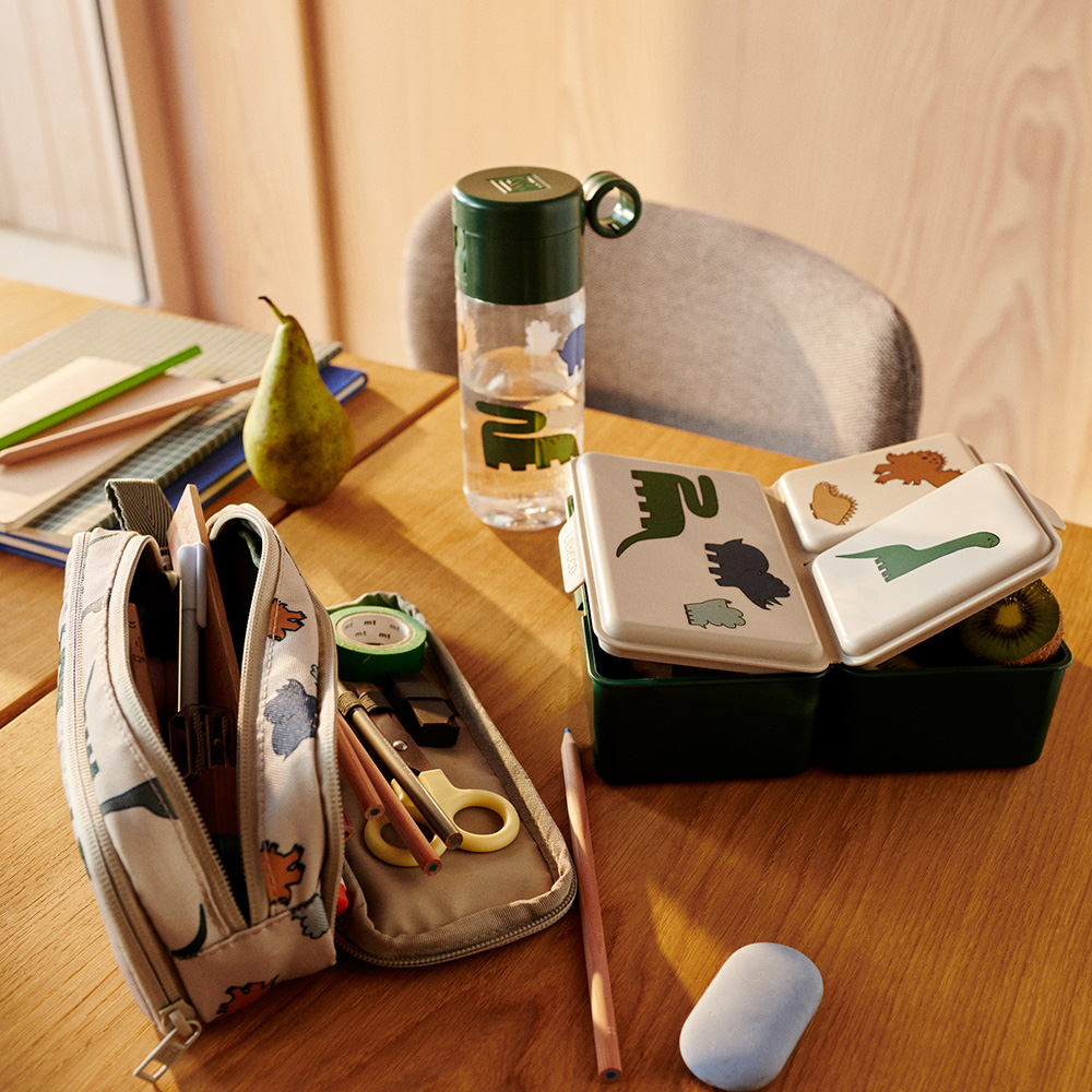 LIEWOOD Driss Lunchbox Dinosaurukset/vihreä