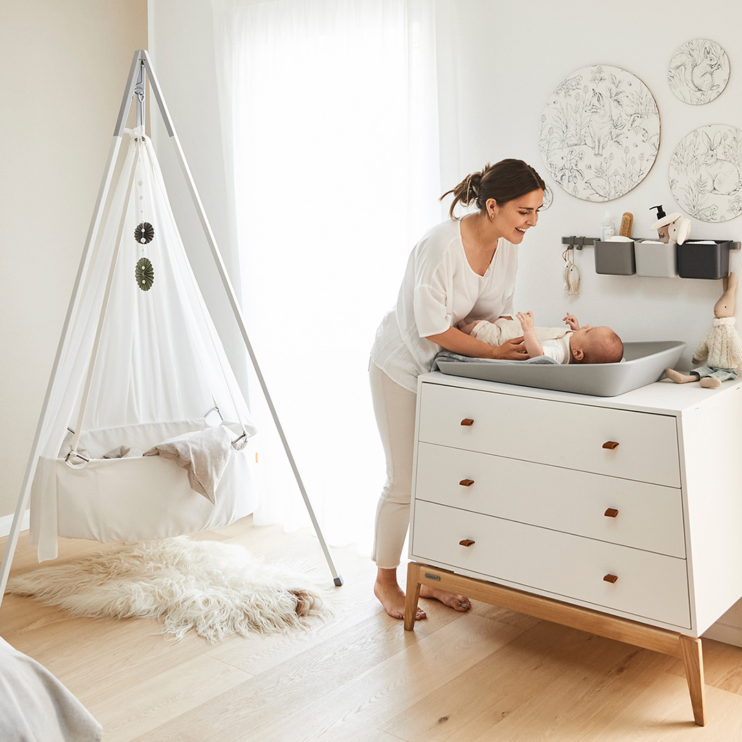 Leander vaihtomatto Matty Pearl Grey