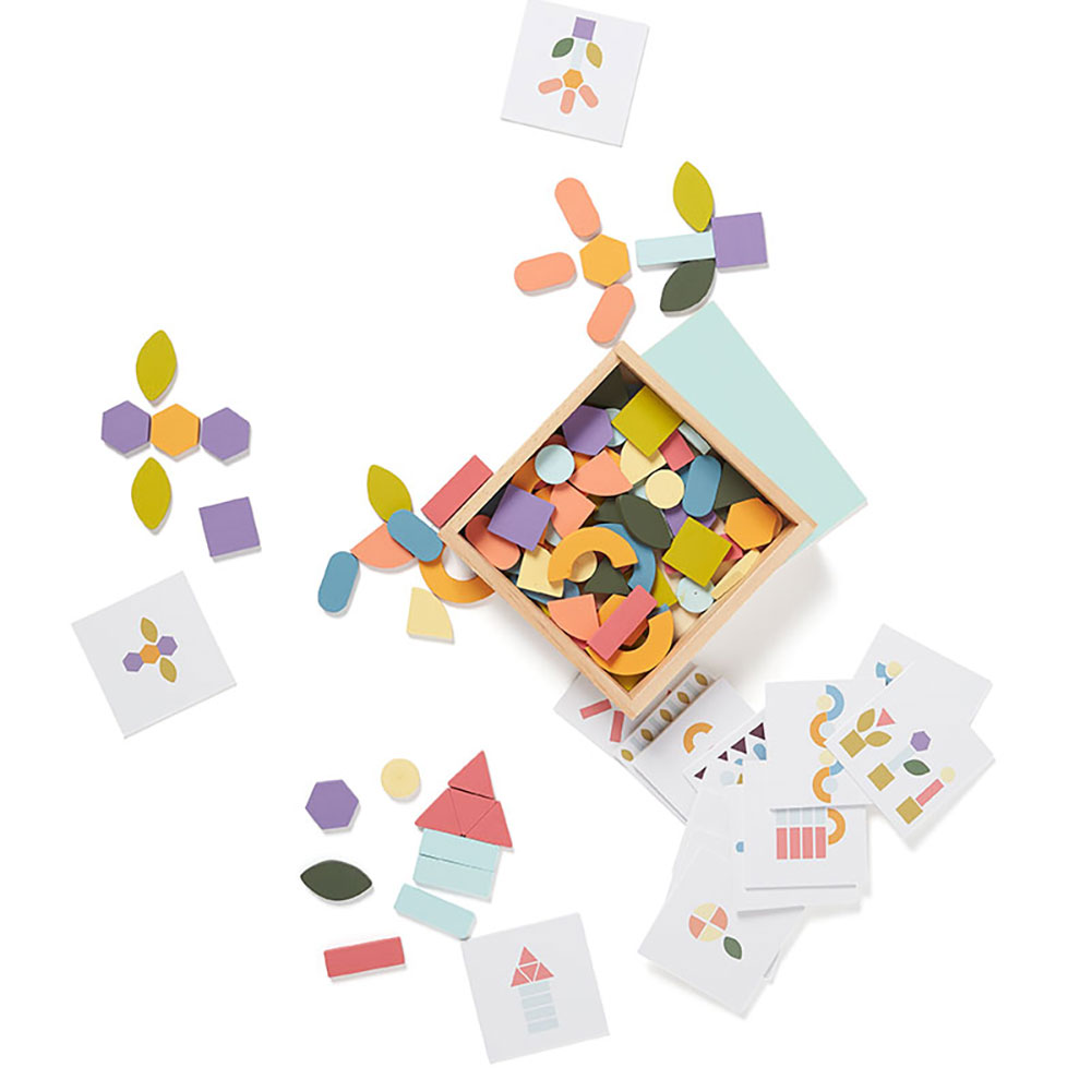 Lapset käsite Puzzle laatikko mosaiikki